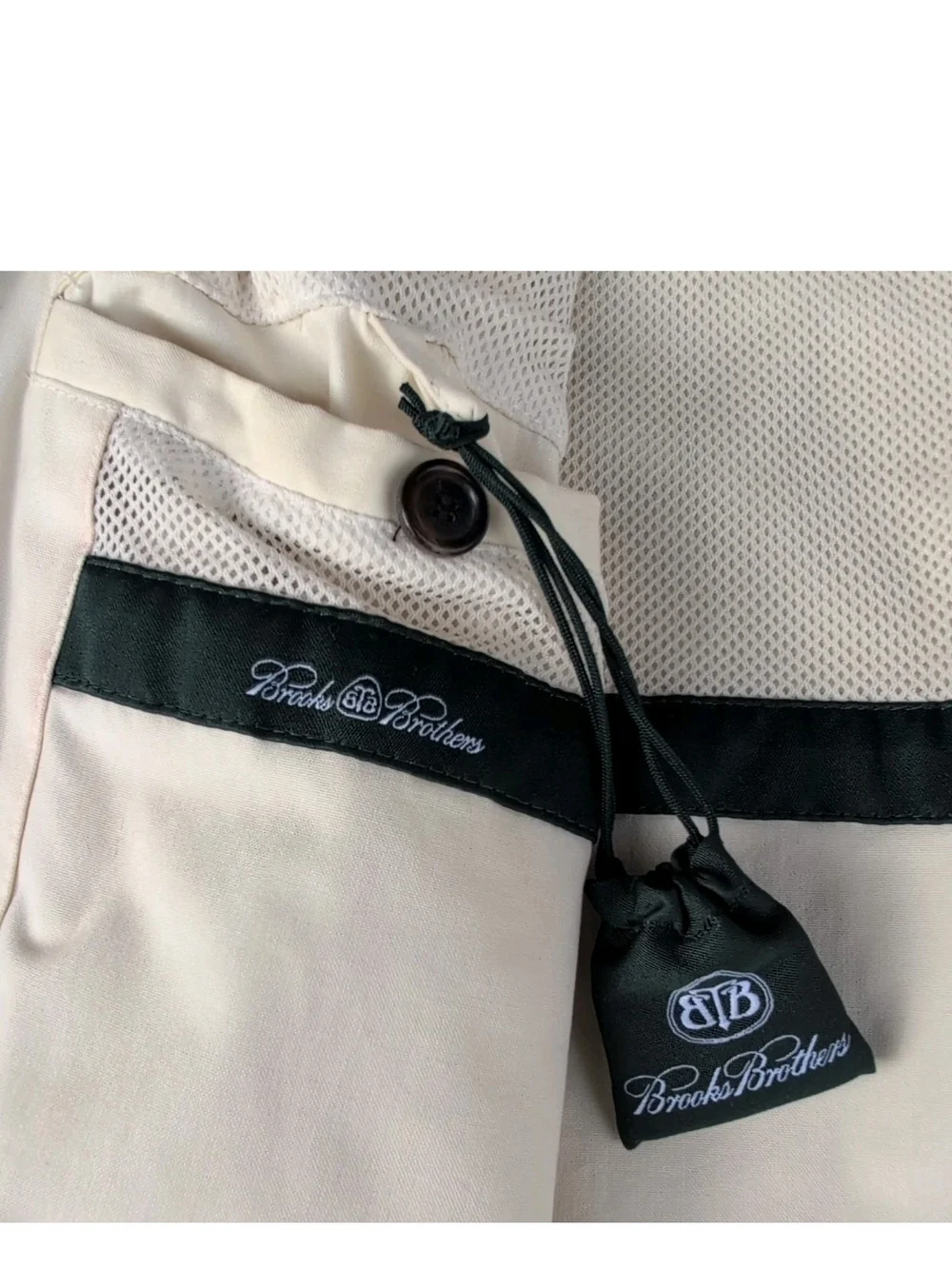 Vtg Brooks Brothers Jacket Mens XXL Silk Beige Country Club Golf Lined Bomber